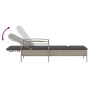Sonnenliege mit hellgrauem synthetischem Rattankissen 63x200x81 cm von vidaXL, Liegen - Ref: Foro24-368304, Preis: 147,41 €, ...