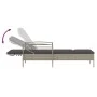 Sonnenliege mit hellgrauem synthetischem Rattankissen 63x200x81 cm von vidaXL, Liegen - Ref: Foro24-368304, Preis: 153,27 €, ...