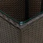 Coffee table chairs with cushions 3 pieces synthetic rattan brown glass by vidaXL, Garden sets - Ref: Foro24-3278741, Price: ...