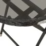 Table and chairs with cushions 3 pieces synthetic rattan black glass by vidaXL, Garden sets - Ref: Foro24-3278748, Price: 174...