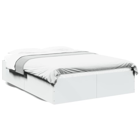 Weißer Bettrahmen aus Holzwerkstoff, 120 x 190 cm von vidaXL, Betten und Lattenroste - Ref: Foro24-3281042, Preis: 129,30 €, ...