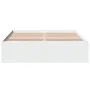 White engineered wood bed frame 120x190 cm by vidaXL, Beds and slatted bases - Ref: Foro24-3281042, Price: 123,98 €, Discount: %