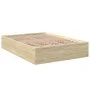 Sonoma oak engineered wood bed frame 140x200 cm by vidaXL, Beds and slatted bases - Ref: Foro24-3281016, Price: 120,44 €, Dis...