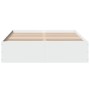 White engineered wood bed frame 140x200 cm by vidaXL, Beds and slatted bases - Ref: Foro24-3281014, Price: 124,85 €, Discount: %