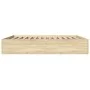 Sonoma oak engineered wood bed frame 180x200 cm by vidaXL, Beds and slatted bases - Ref: Foro24-3280995, Price: 135,07 €, Dis...