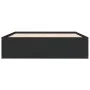 Black engineered wood bed frame 180x200 cm by vidaXL, Beds and slatted bases - Ref: Foro24-3280903, Price: 162,03 €, Discount: %