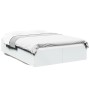 White engineered wood bed frame 135x190 cm by vidaXL, Beds and slatted bases - Ref: Foro24-3281035, Price: 123,88 €, Discount: %