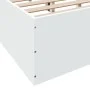 Estructura de cama madera de ingeniería blanca 135x190 cm de vidaXL, Camas y somieres - Ref: Foro24-3281035, Precio: 122,34 €...