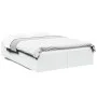 Estructura de cama madera de ingeniería blanca 140x190 cm de vidaXL, Camas y somieres - Ref: Foro24-3281028, Precio: 127,49 €...