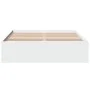 White engineered wood bed frame 140x190 cm by vidaXL, Beds and slatted bases - Ref: Foro24-3281028, Price: 122,50 €, Discount: %