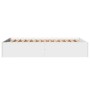 White engineered wood bed frame 140x190 cm by vidaXL, Beds and slatted bases - Ref: Foro24-3281028, Price: 127,49 €, Discount: %