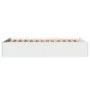 White engineered wood bed frame 140x190 cm by vidaXL, Beds and slatted bases - Ref: Foro24-3281028, Price: 122,50 €, Discount: %