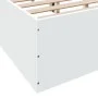 White engineered wood bed frame 140x190 cm by vidaXL, Beds and slatted bases - Ref: Foro24-3281028, Price: 122,50 €, Discount: %