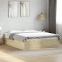 Sonoma oak engineered wood bed frame 150x200 cm by vidaXL, Beds and slatted bases - Ref: Foro24-3281009, Price: 125,73 €, Dis...