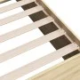 Sonoma oak engineered wood bed frame 150x200 cm by vidaXL, Beds and slatted bases - Ref: Foro24-3281009, Price: 125,73 €, Dis...