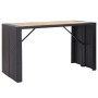 Garden bar furniture and cushions set 7 pieces black synthetic rattan by vidaXL, Garden sets - Ref: Foro24-49562, Price: 579,...