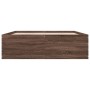 Oak brown engineered wood bed frame 150x200 cm by vidaXL, Beds and slatted bases - Ref: Foro24-3280922, Price: 151,18 €, Disc...