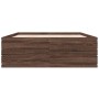 Oak brown engineered wood bed frame 140x190 cm by vidaXL, Beds and slatted bases - Ref: Foro24-3280943, Price: 145,26 €, Disc...