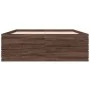 Oak brown engineered wood bed frame 140x190 cm by vidaXL, Beds and slatted bases - Ref: Foro24-3280943, Price: 144,09 €, Disc...