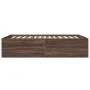 Oak brown engineered wood bed frame 140x190 cm by vidaXL, Beds and slatted bases - Ref: Foro24-3280943, Price: 144,09 €, Disc...