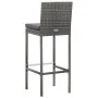 9 Stück synthetisches Rattan Gartenbar-Möbel Akaziengrau Holz von vidaXL, Gartensets - Ref: Foro24-49567, Preis: 639,82 €, Ra...