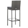 9 Stück synthetisches Rattan Gartenbar-Möbel Akaziengrau Holz von vidaXL, Gartensets - Ref: Foro24-49567, Preis: 647,81 €, Ra...