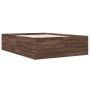 Bettgestell aus eichenbraunem Holzwerkstoff, 120 x 200 cm von vidaXL, Betten und Lattenroste - Ref: Foro24-3280936, Preis: 14...