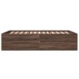 Oak brown engineered wood bed frame 120x200 cm by vidaXL, Beds and slatted bases - Ref: Foro24-3280936, Price: 141,88 €, Disc...