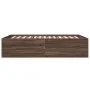 Oak brown engineered wood bed frame 120x200 cm by vidaXL, Beds and slatted bases - Ref: Foro24-3280936, Price: 140,18 €, Disc...