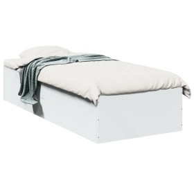 Weißer Bettrahmen aus Holzwerkstoff, 90 x 190 cm von vidaXL, Betten und Lattenroste - Ref: Foro24-3281063, Preis: 94,97 €, Ra...