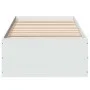 White engineered wood bed frame 90x190 cm by vidaXL, Beds and slatted bases - Ref: Foro24-3281063, Price: 93,82 €, Discount: %