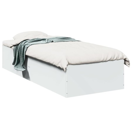 Estructura de cama madera de ingeniería blanca 90x200 cm de vidaXL, Camas y somieres - Ref: Foro24-3281056, Precio: 96,52 €, ...