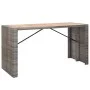 9 Stück synthetisches Rattan Gartenbar-Möbel Akaziengrau Holz von vidaXL, Gartensets - Ref: Foro24-49567, Preis: 639,82 €, Ra...
