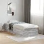 Sonoma gray engineered wood bed frame 90x200 cm by vidaXL, Beds and slatted bases - Ref: Foro24-3281061, Price: 95,37 €, Disc...
