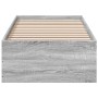 Sonoma gray engineered wood bed frame 90x200 cm by vidaXL, Beds and slatted bases - Ref: Foro24-3281061, Price: 96,52 €, Disc...