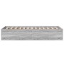 Sonoma gray engineered wood bed frame 90x200 cm by vidaXL, Beds and slatted bases - Ref: Foro24-3281061, Price: 96,52 €, Disc...