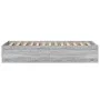 Sonoma gray engineered wood bed frame 90x200 cm by vidaXL, Beds and slatted bases - Ref: Foro24-3281061, Price: 95,37 €, Disc...