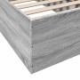 Sonoma gray engineered wood bed frame 90x200 cm by vidaXL, Beds and slatted bases - Ref: Foro24-3281061, Price: 96,52 €, Disc...