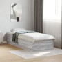 Sonoma-grauer Holzwerkstoff-Bettrahmen 90 x 190 cm von vidaXL, Betten und Lattenroste - Ref: Foro24-3281068, Preis: 94,54 €, ...