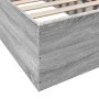 Sonoma gray engineered wood bed frame 90x190 cm by vidaXL, Beds and slatted bases - Ref: Foro24-3281068, Price: 93,39 €, Disc...