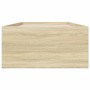 Sonoma oak engineered wood bed frame 75x190 cm by vidaXL, Beds and slatted bases - Ref: Foro24-3280981, Price: 101,52 €, Disc...