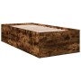 Smoke oak engineered wood bed frame 75x190 cm by vidaXL, Beds and slatted bases - Ref: Foro24-3280983, Price: 100,94 €, Disco...