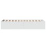 White engineered wood bed frame 100x200 cm by vidaXL, Beds and slatted bases - Ref: Foro24-3281049, Price: 100,20 €, Discount: %
