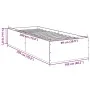 White engineered wood bed frame 100x200 cm by vidaXL, Beds and slatted bases - Ref: Foro24-3281049, Price: 99,00 €, Discount: %