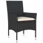 Garden dining set 7 pieces with black glass synthetic rattan cushions by vidaXL, Garden sets - Ref: Foro24-3278540, Price: 53...