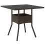 Garten-Essgruppe, 5-teilig, mit Kissen aus braunem Glas und synthetischem Rattan von vidaXL, Gartensets - Ref: Foro24-3278604...