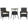 3-piece garden dining set with black acacia PE rattan cushions by vidaXL, Garden sets - Ref: Foro24-3278717, Price: 188,78 €,...