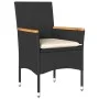 3-piece garden dining set with black acacia PE rattan cushions by vidaXL, Garden sets - Ref: Foro24-3278717, Price: 188,78 €,...