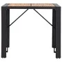 Garden bar table and chairs 5 pieces synthetic rattan and black wood by vidaXL, Garden sets - Ref: Foro24-49564, Price: 504,1...