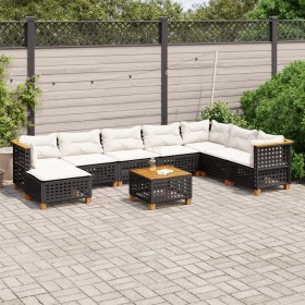 8-piece garden sofa set and black synthetic rattan cushions by vidaXL, Garden sets - Ref: Foro24-3261962, Price: 657,11 €, Di...